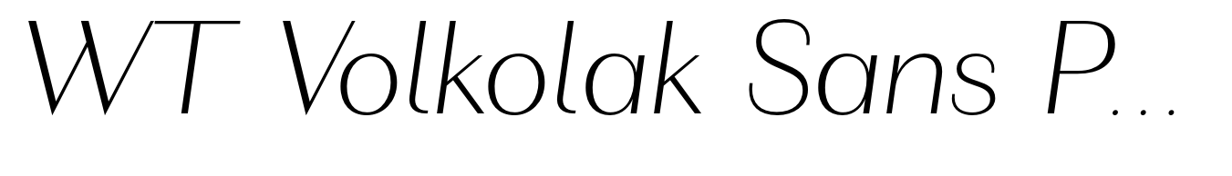 WT Volkolak Sans Poster Thin Italic